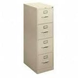 Vertical File, 4 Drawer, 15x22x48 3/4, Putty (HONH414PL) Category: Metal Vertical File Cabinets