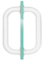 CRL White 8 BM Series Tubular Back-to-Back Pull Handle by CR Laurence