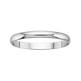 Ladies 2mm Wedding Band in 10K White Gold
