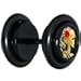 Body Candy Black Stainless Steel Red Rose Skeleton Cameo Cheater Plug Pair