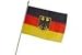 Stock-Flagge 30 x 45 : Deutschland mit Adler