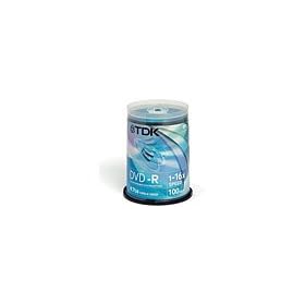 TDK DVD-R 4.7GB 16x Cakebox Spindle (100 Pack) (DVD-R47CBED100)