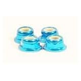 RACERS EDGE 4MM ALUM FLANGED LOCK NUT THIN (4) - RCE10280B by Racers Edge