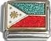 Jewelry : Clearly Charming Philippines Flag Italian Charm Bracelet Link
