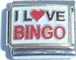 Clearly Charming I Heart Bingo Italian Charm Bracelet Link