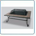 Kitchen: Rectangular Firepit With Ceramic Tile