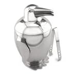 Penguin Stainless Steel Ice Bucket with Easy Grip Ice Tongs
