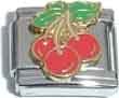 Clearly Charming Cherries Italian Charm Bracelet Link