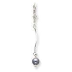 SAVE $85.52 - Sterling Silver Grey Cultured Pearl Leverback Earrings $21.38