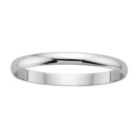 2mm Wedding Band in 10K White Gold