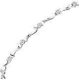 10kt. White Gold, 1/10 ct. tw. Diamond Fashion Bracelet