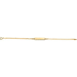 14K Yellow Gold Teen I.D. Bismark Bracelet- Free Shipping