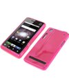 11rIA8fFWEL. SL160  CellularFactory: Motorola MILESTONE XT720 Hot Pink Candy Skin Case / Crystal Jelly Executive Protector Skin Cover