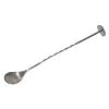 Professional Twisted Bar Spoon with Masher Disc - Length 11"