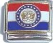 Clearly Charming Missouri State Flag Italian Charm Bracelet Link