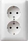 Gira 078303 Schuko Doppelsteckdose volle Platte Reinwei&szlig; gl&auml;nzend