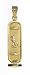 Egyptian Cartouche Pendant with DAD in Ancient Egyptian Hieroglyphics - Solid Style- in Silver, Gold or Silver with Gold Symbols