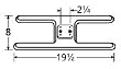Stainless Steel Twin H Burner For Turco, PGS, MHP, Thermos, Sunbeam, Arkla, Falcon, ProChef, Ellipse, Sterling/Shepherd and Kenmore Grills