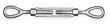 Industrial Grade 4DV17 Turnbuckle, 1/2 In, Take Up 6 In