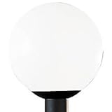 IMAGE OF Sea Gull Lighting 8254-68 Single-Light Outdoor Post Lantern Top with Black, White Acrylic Ball Diffuser