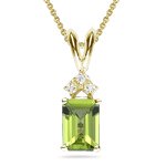 0.03 Cts Diamond & 0.25 Cts Peridot Earrings