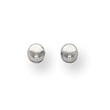 14k White Gold 3mm Ball Childrens Earrings