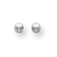 14k White Gold 3mm Ball Childrens Earrings