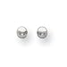 14k White Gold 3mm Ball Childrens Earrings