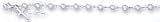 Sterling Silver 6-7 Inch Adj. Childs Pearl Bracelet With Cross Dangle