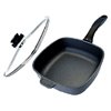 Swiss Diamond Cast-Aluminum Nonstick 8-by-8-Inch Square Saute Pan with Lid