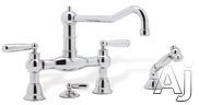 Blanco 157-143 Terra Bridge Kitchen Faucet With Mixed Side Spray