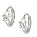 Baby 14K White Gold Huggie Hoop Earrings With title=