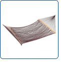 Burgundy Finish Outdoor Polycord Hanging Hammock