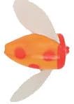 Worden's Spin-N-Glo Winged Drift Bobbers - Size 8 - 12 Pack - Made in U.S.A. (Orange Clown #SNG070ORCLB12)