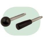 SILVER Stationary Grips - Ball Knob