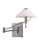 IMAGE OF ELK Lighting 10112-1 Satin Nickel Wall Swing Lamp