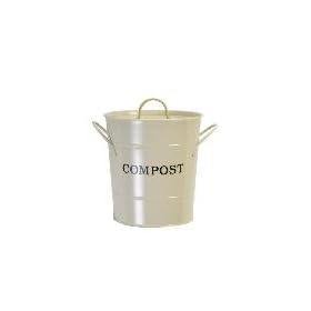 M164 Cream Enamel Compost Bin