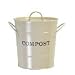 M164 Cream Enamel Compost Bin