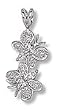 Small Butterfly and Clear CZ Pendant. Comes with a 16" Sterling Silver Necklace.