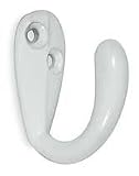 Battalion 1XNG8 Coat Hook, Single Hook, White