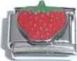 Clearly Charming Strawberry Italian Charm Bracelet Link