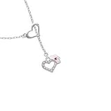 Small Swarovski Crystal Heart with Nurse Hat - Silver Plated Heart Lariat Cha...