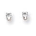 14k White Gold 3mm Aquamarine Stud Earrings XBE111