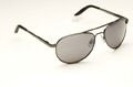 Mens Retro Designer Fashion Aviator Metal Sunglasses - Gunmetal Frame
