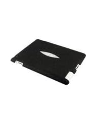 Black iPad 2 Clip On Case - Genuine Stingray Skin Leather