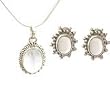 Earring and Pendant Sterling Silver Crystal Gemstone Jewelry (Pr327)