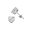 Sterling Silver Heart Earrings - Stamping - 5 mm