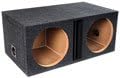 10 Dual Bass Box Vented Empty Truck Enclosure With Divided Chambers-2Pack
