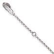 14k White Gold Adjustable Flip-Flop Anklet - 10 Inch - Lobster Claw - JewelryWeb