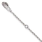 14k White Gold Adjustable Polished Flip-Flop Anklet